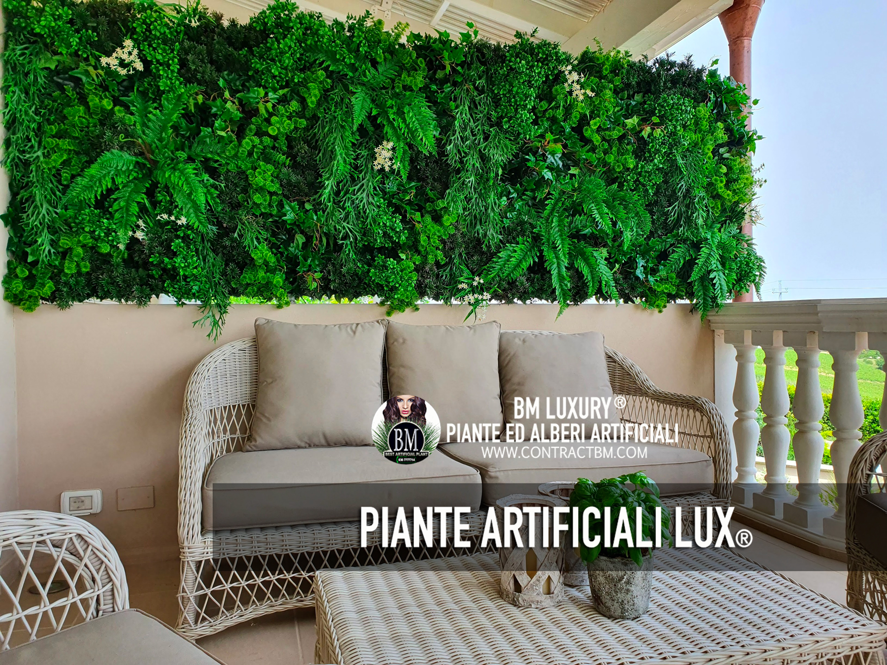 Terrazza con giardino verticale